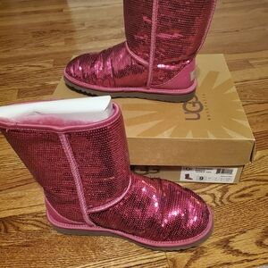 UGG Sparkling Fuchsia Sequin Boots